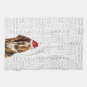 Funny Dog Lover Holiday Basset Weihnachten Geschirrtuch (Horizontal)