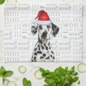 Funny Dog Lover Holiday Dalmatian Christmas Geschirrtuch (Gefaltet)