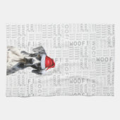 Funny Dog Lover Holiday Great Dane Weihnachten Geschirrtuch (Horizontal)