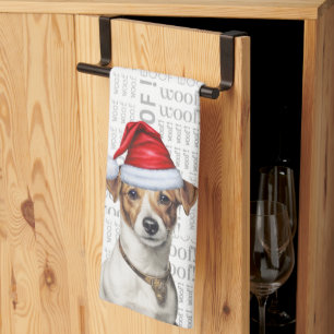 Funny Dog Lover Holiday Jack Russell Weihnachten Geschirrtuch