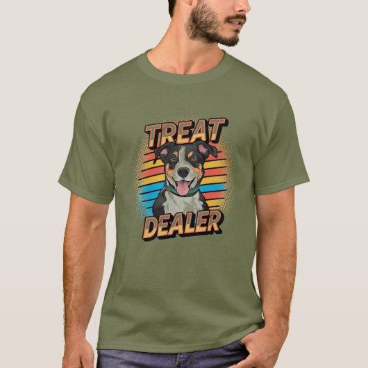 Funny Dog Lover Leckerei Händler T-Shirt (Vorderseite)