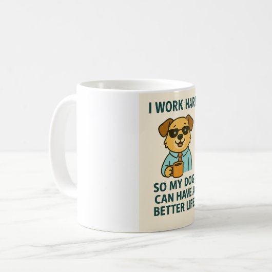 Funny Dog Lover Mug Kaffeetasse (Vorderseite Links)