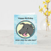 Funny Dog Lover Niedlich Black Dog Welpe Geburtsta Karte (Gelbe Blume)