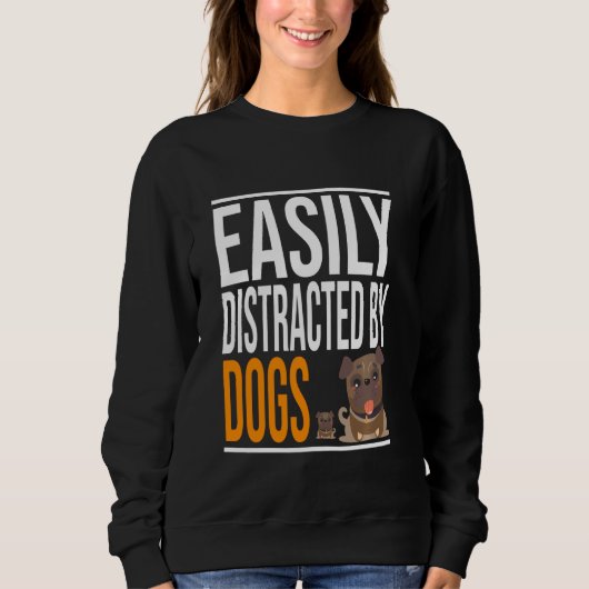 Funny Dog Lover Niedlich Daddy Mops Hund und klein Sweatshirt (Vorderseite)