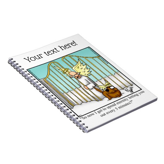 Funny Dog Lover Spaß Notebook Notizblock (Rechte Seite)