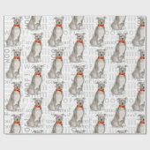 Funny Dog Lover Staffordshire Terrier Geschenkpapier (Flach)