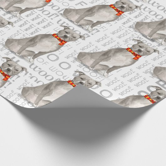 Funny Dog Lover Staffordshire Terrier Geschenkpapier (Ecke)