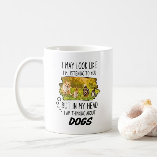 Funny Dog Lover Tasse (Mit Donut)