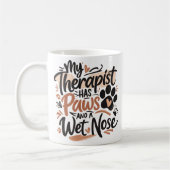 Funny Dog Lover Typography Paw Quote Kaffeetasse (Links)