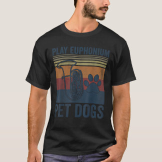 Funny Dog Lover und Euphonium Player Pet Dogs spie T-Shirt