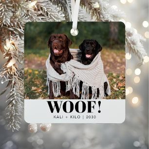 Funny Dog Lover Weihnachten Foto Niedlich Personal Ornament Aus Metall
