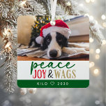 Funny Dog Lover Weihnachten Foto Niedlich Personal Ornament Aus Metall<br><div class="desc">Feiern Sie Ihren furchtbaren Freund in dieser Ferienzeit mit unserem Funny Dog Lover Weihnachts-Foto Niedlich Personalisierte Metal-Ornament! Dieses mit einer spielerischen Drehung entworfene Dekor ist perfekt für Haustierbesitzer, die Spaß in ihrer Urlaubsstimmung durch die Liebe hinzufügen. Laden Sie einfach Ihr Foto hoch und ließ das Ornament, um Ihr niedliches Welpenbild...</div>