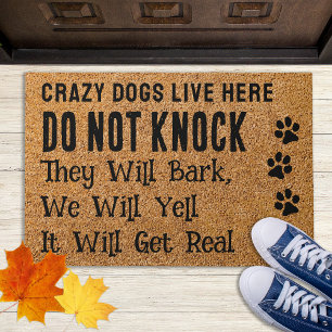 Funny Dog Lover - Welcome Doormat - Crazy Hunde Fußmatte