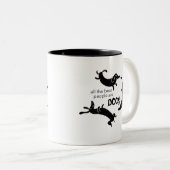 Funny Dog Lover Zweifarbige Tasse (VorderseiteRechts)