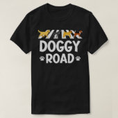 Funny Dog Lovers Doggy Road Rock Music Parody T-Shirt (Design vorne)