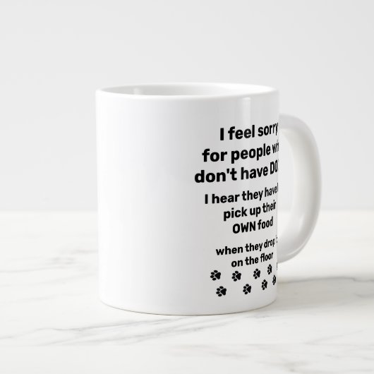 Funny Dog Lover's Foto Jumbo-Tasse (Vorderseite Rechts)
