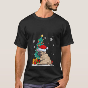 Funny Dog Lovers Frenchie Weihnachtsmannmütze Ugly T-Shirt