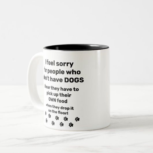 Funny Dog Lover's Geschenk Zweifarbige Tasse (Vorderseite Links)