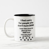 Funny Dog Lover's Geschenk Zweifarbige Tasse (Links)