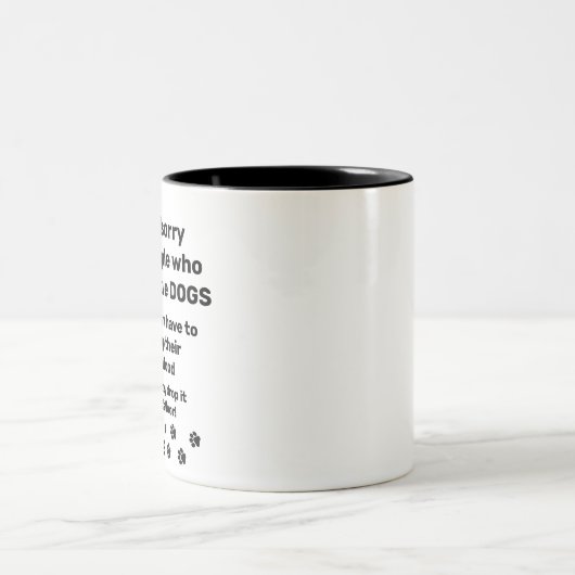 Funny Dog Lover's Geschenk Zweifarbige Tasse (Mittel)