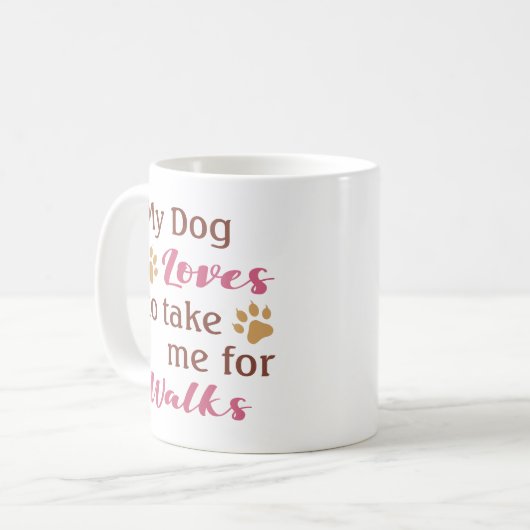 Funny Dog Lover's Kaffeetasse (Vorderseite Links)