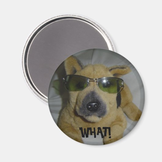 Funny Dog Magnet (Vorderseite/Rückseite)