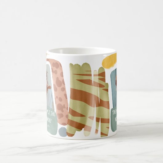 Funny Dog Mama Abstraktes Foto Kaffeetasse (Mittel)