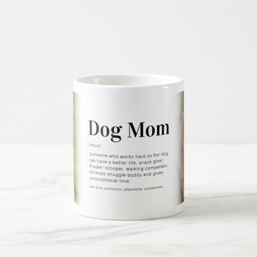 Funny Dog Mama Definition Foto Kaffeetasse (Mittel)