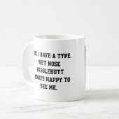 Funny Dog Mama Zitat Foto Kaffeetasse (Vorderseite Links)