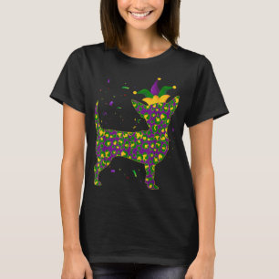 Funny Dog Mardi Gras Niedlich Leopard Chihuahua We T-Shirt