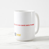 Funny Dog Mom Coffee Mug | I Work Hard For My Dog Kaffeetasse (VorderseiteRechts)