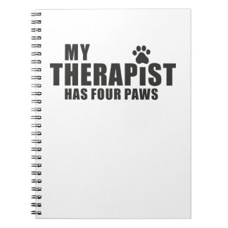 Funny Dog Mom Dad Gift! My Therapist Has Four Paws Notizblock