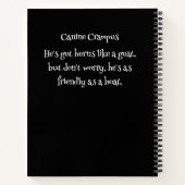 Funny Dog Monster: Canine Krampus Notizblock (Rückseite)