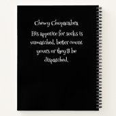 Funny Dog Monster: Chewy Chupacabra Notizblock (Rückseite)