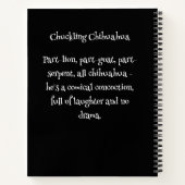 Funny Dog Monster: Chuckling Chihuahua Notizblock (Rückseite)