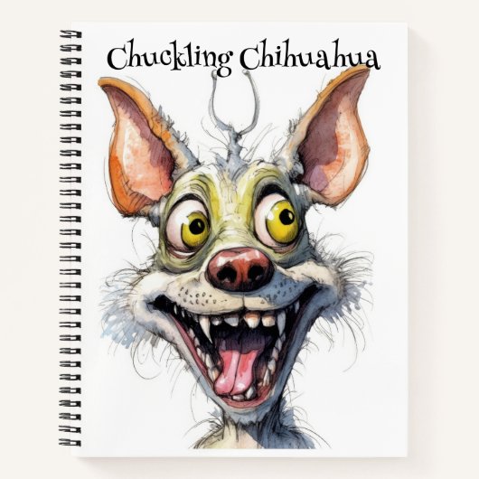 Funny Dog Monster: Chuckling Chihuahua Notizblock (Vorderseite)