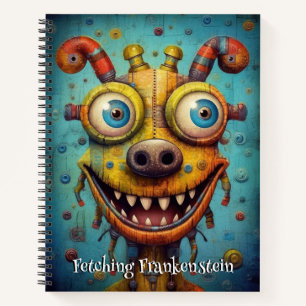 Funny Dog Monster: Frankenstein holt Notizblock