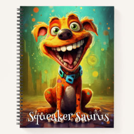 Funny Dog Monster: Squeaker Saurus Notizblock