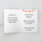 Funny Dog Monster: Yowling Yowie Birthday Dankeskarte (Innenseite)