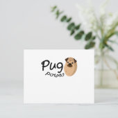 Funny Dog Mops Potato Gift Lover Pets Puppy Postkarte (Stehend Vorderseite)