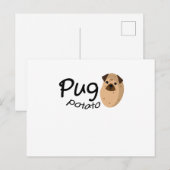Funny Dog Mops Potato Gift Lover Pets Puppy Postkarte (Vorne/Hinten)