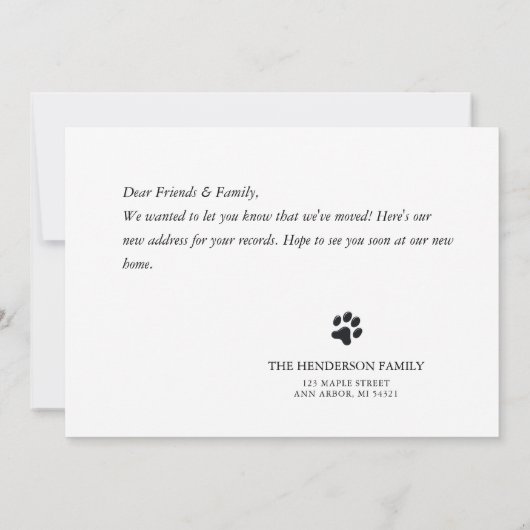 Funny Dog Moving Ankündigung (Rückseite)