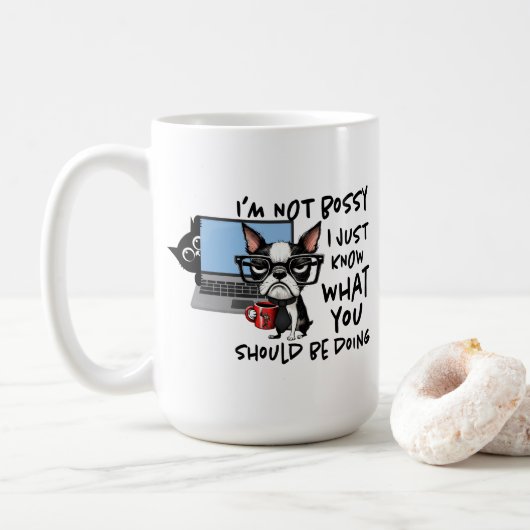 Funny Dog Mug Kaffeetasse (Mit Donut)