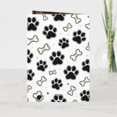 Funny Dog Naughty List Custom Text Christmas Karte (Rückseite)