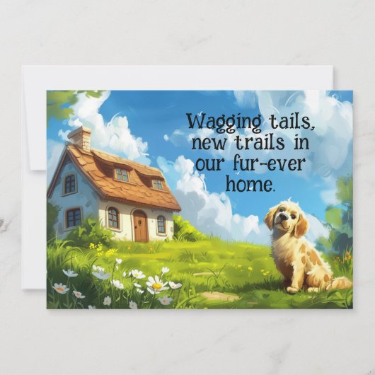 Funny Dog Neue Zuhause Moving Ankündigung (Vorderseite)