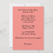 Funny Dog New Year's Open House Party Einladung (Rückseite)