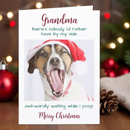 Funny Dog Oma Custom Pet Foto Frohe Weihnachten