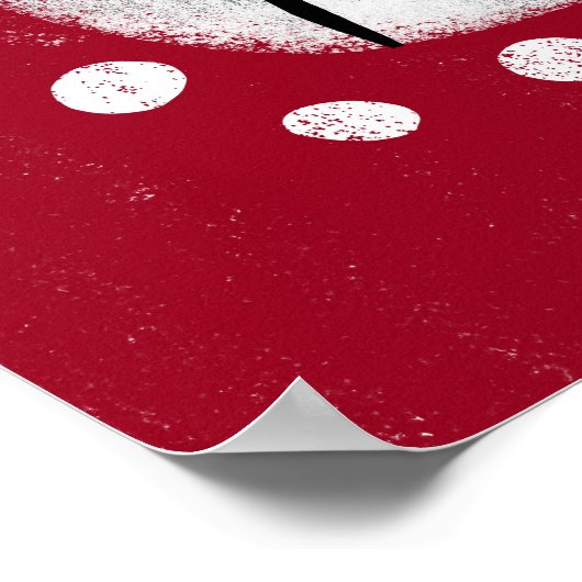 Funny Dog on Red Poster Wall Art (Ecke)