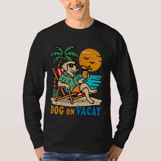 Funny Dog on Vacation T-Shirt | Cute Summer (Vorderseite)