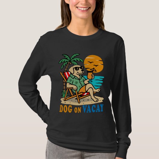 Funny Dog on Vacation T-Shirt | Cute Summer (Vorderseite)
